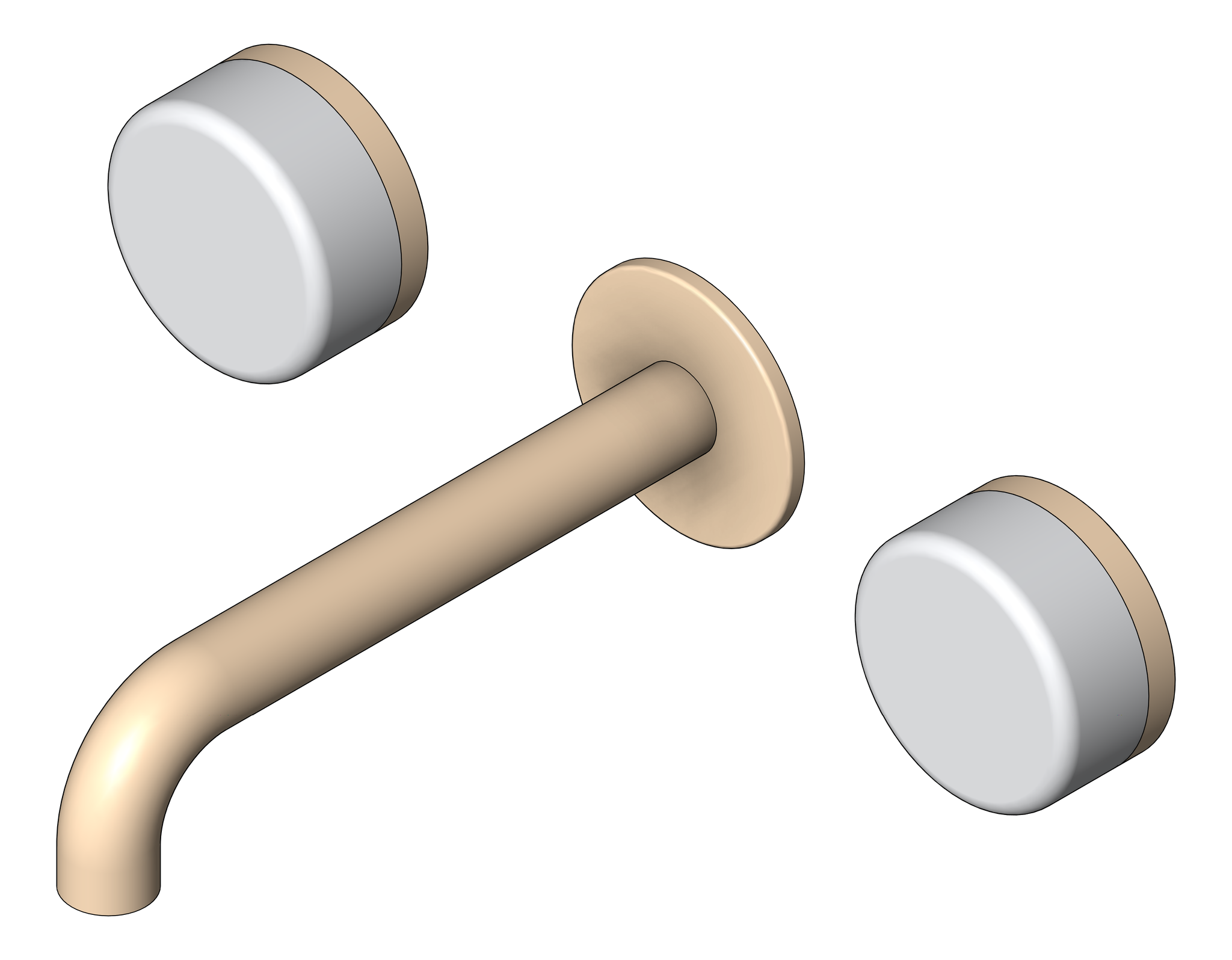 Image of TapSet Wall Nero Serenity Basin