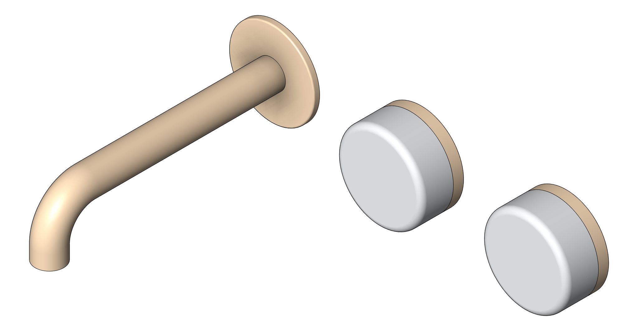 Navigate to TapSet Wall Nero Serenity Basin OffsetSpout