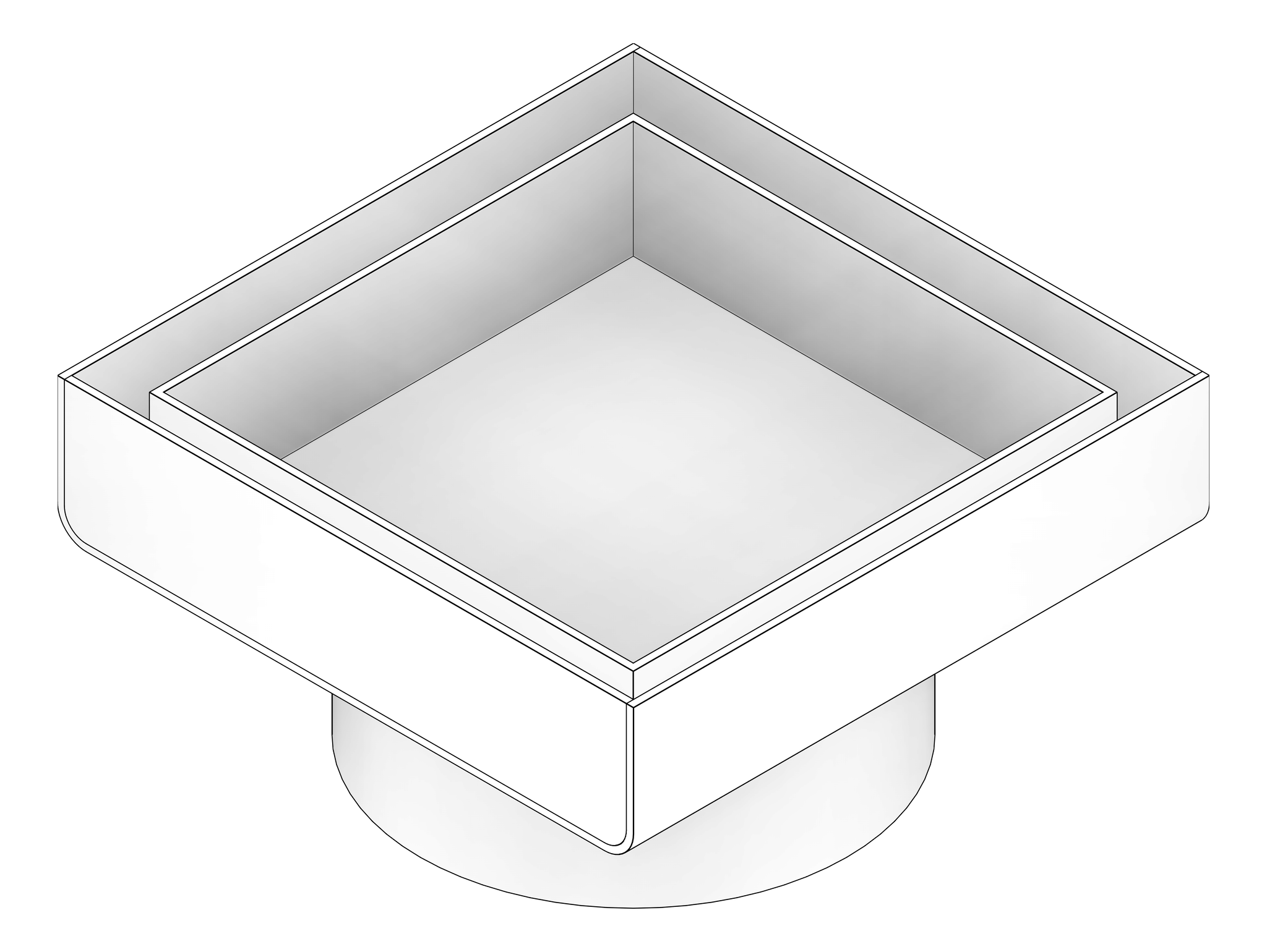 3D Documentation Image of Drain Shower RadiantAustralia Grate Square
