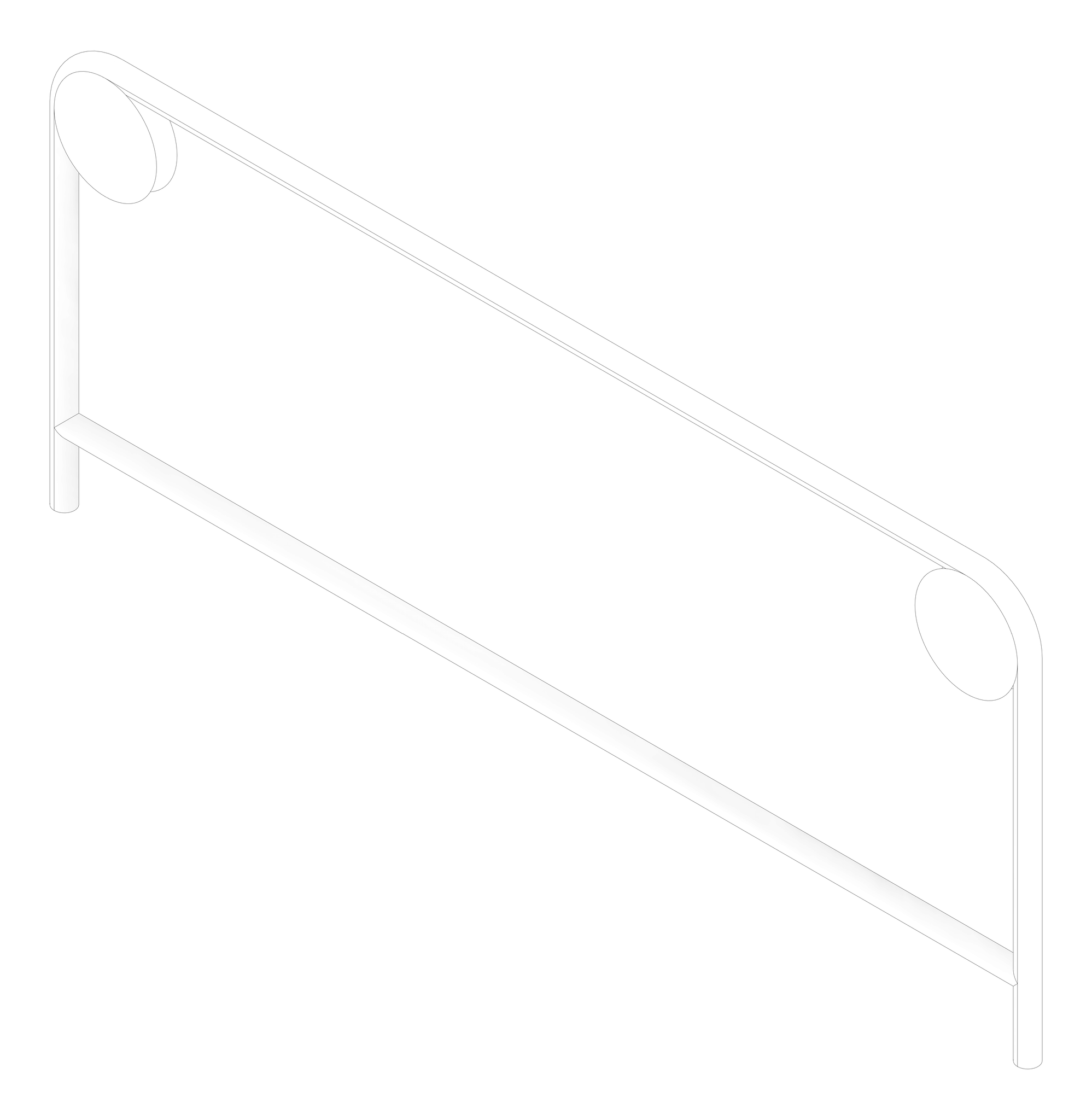 3D Documentation Image of BALUSTRADE External Circulation Type1F 2400mm