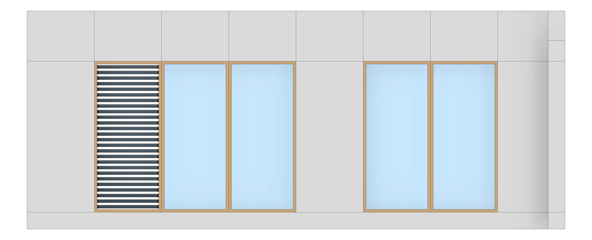 Front Image of FACADE Assembly Admin Type2C 3900x9600mm