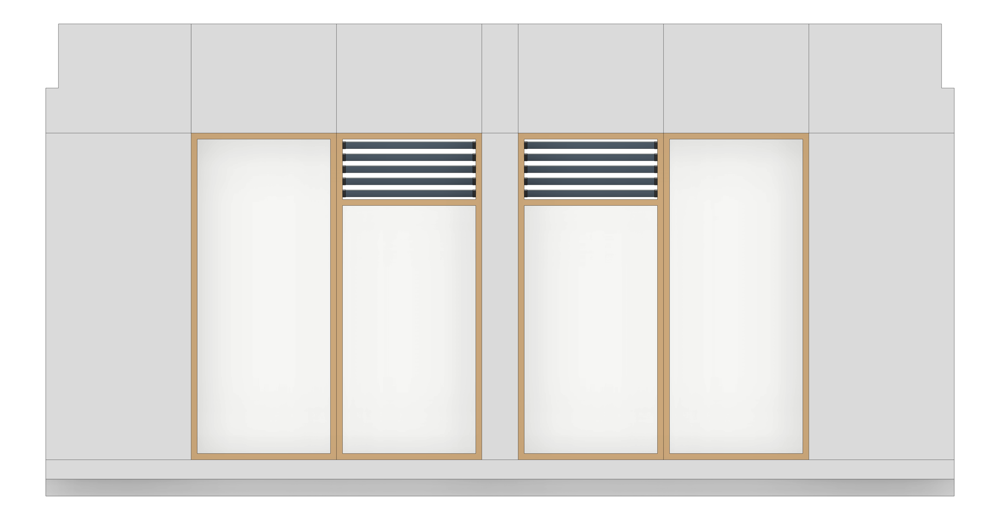Front Image of FACADE Assembly Admin Type4A 3900x7500mm