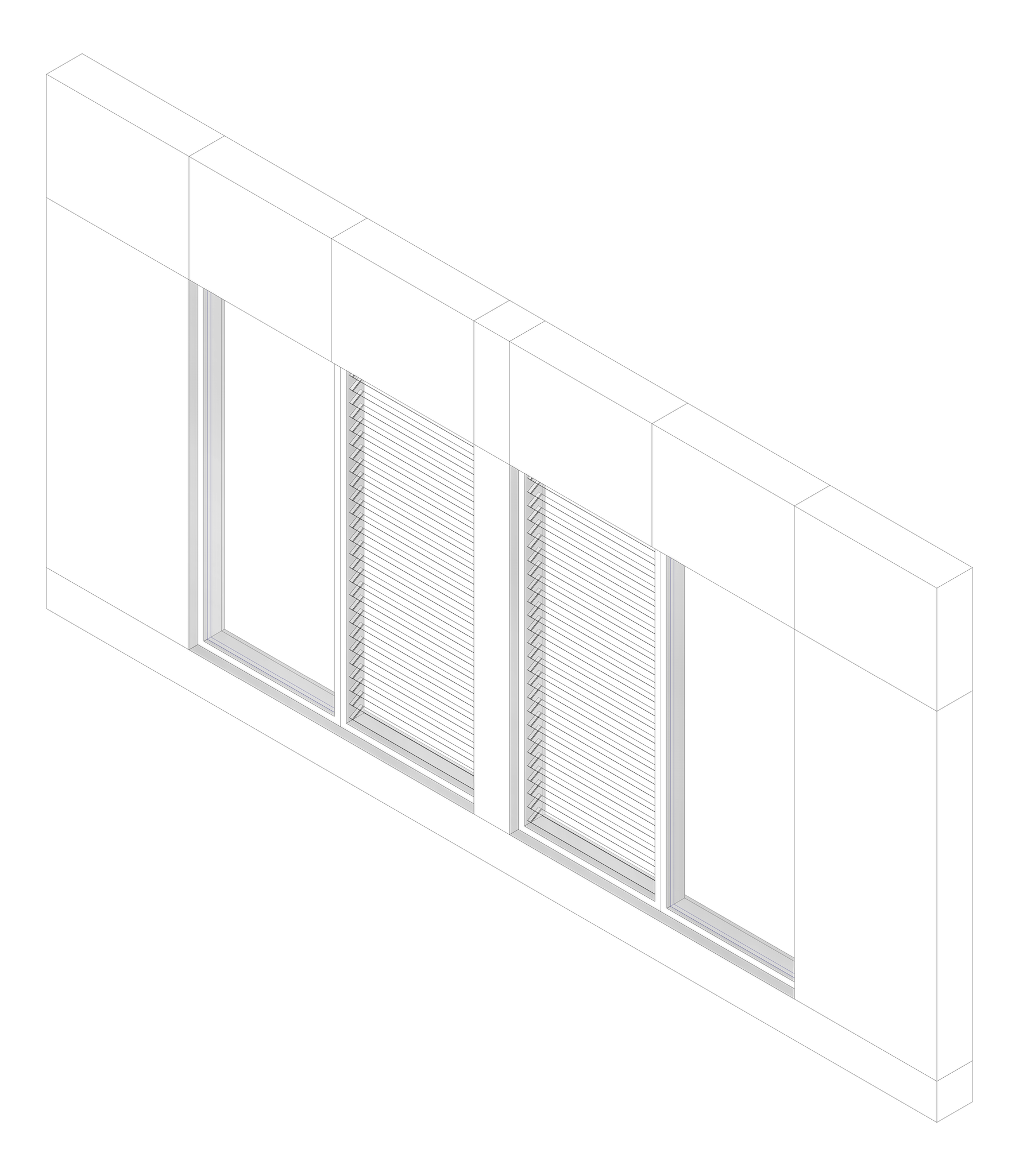 3D Documentation Image of FACADE Assembly General Type1B 3900x7500mm
