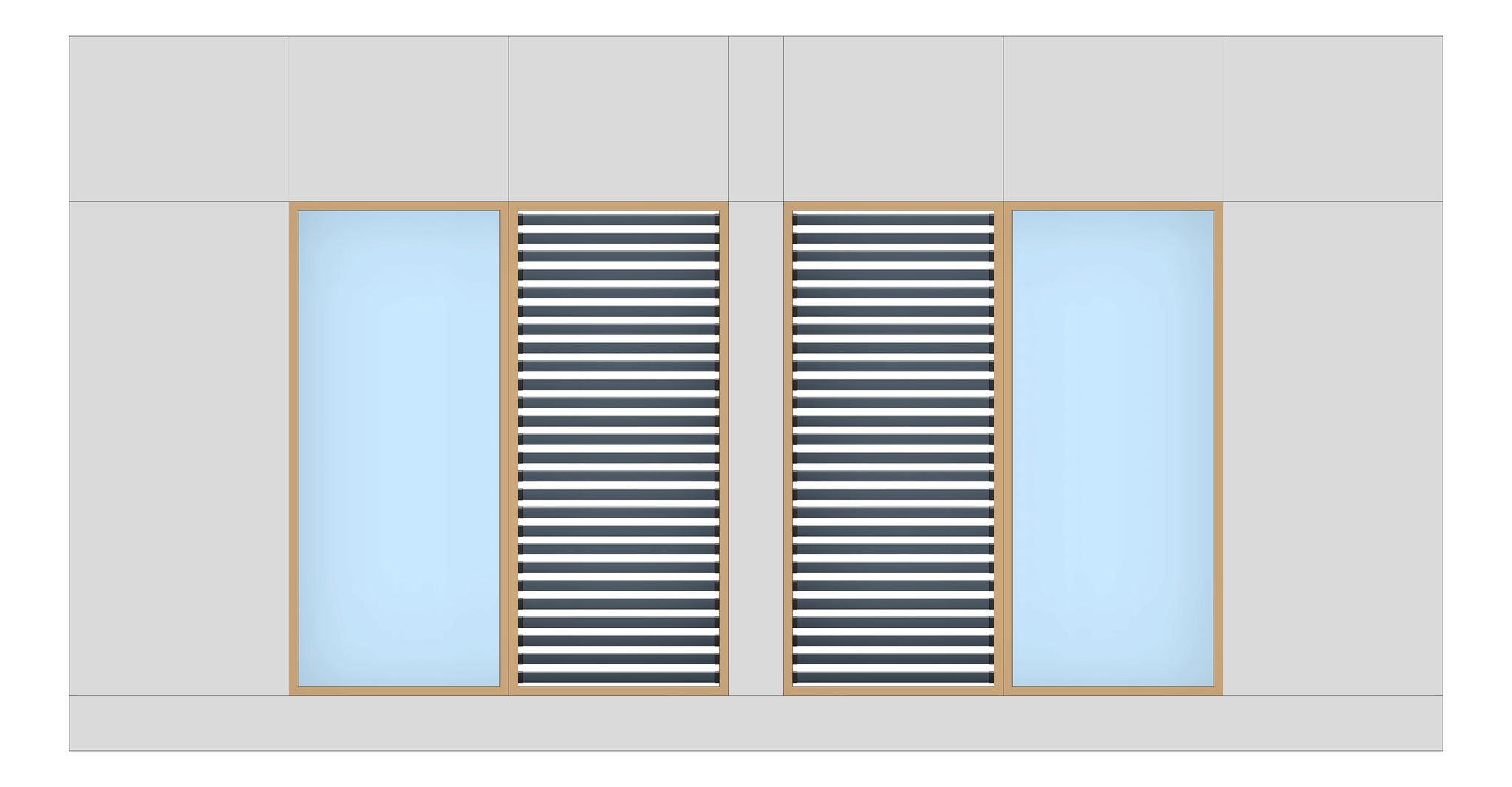 Front Image of FACADE Assembly General Type1B 3900x7500mm