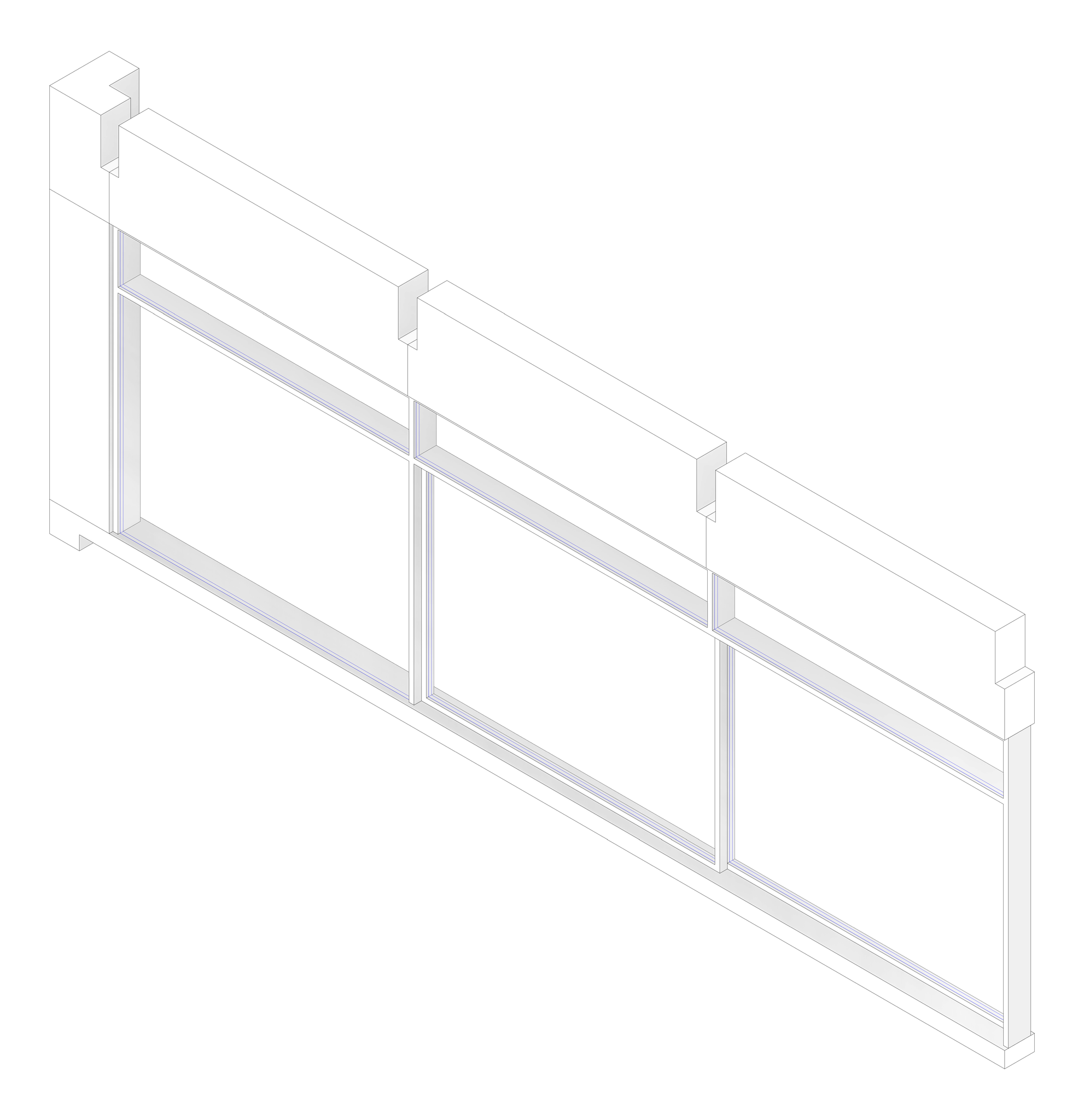 3D Documentation Image of FACADE Assembly General Type1D 3600x9600mm