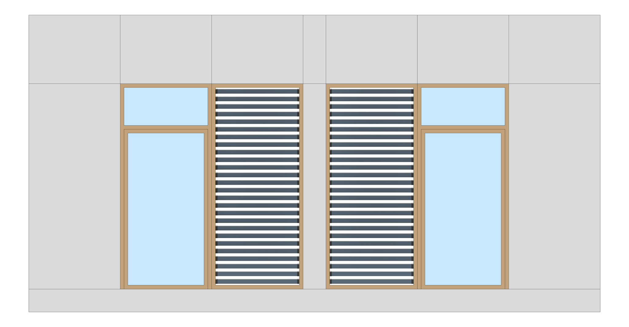 Front Image of FACADE Assembly General Type3B 3900x7500mm