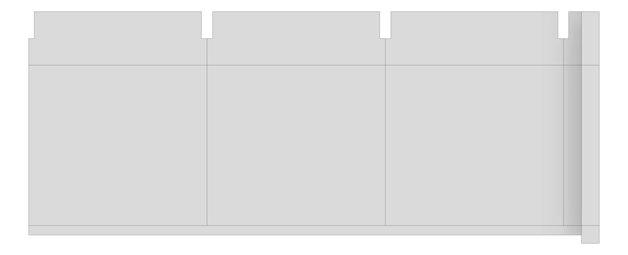 Front Image of FACADE Assembly General Type3D 3600x9600mm