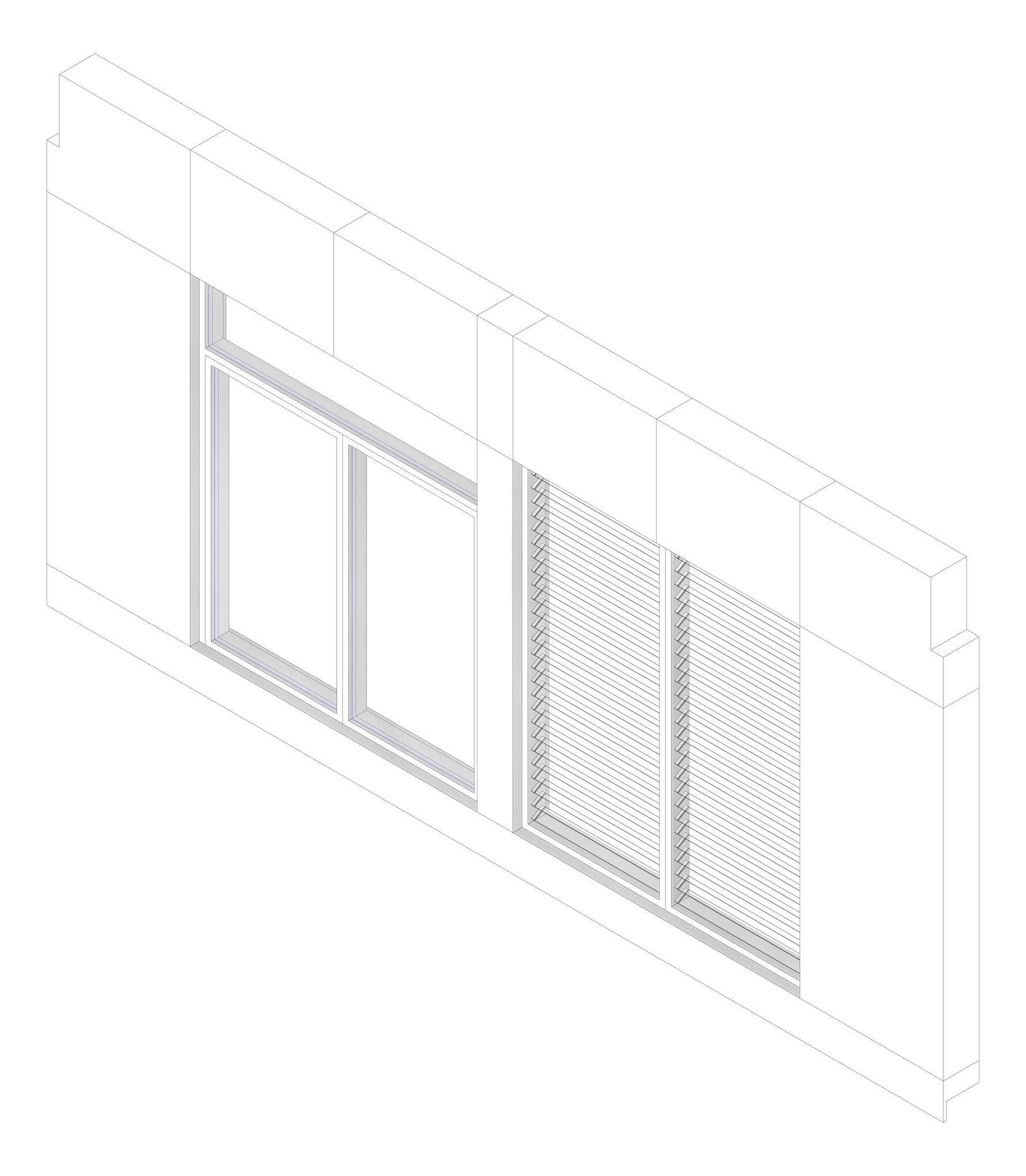 3D Documentation Image of FACADE Assembly General Type4A 3900x7500mm