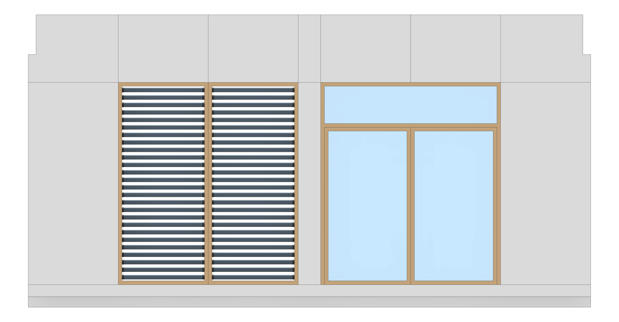 Front Image of FACADE Assembly General Type4A 3900x7500mm