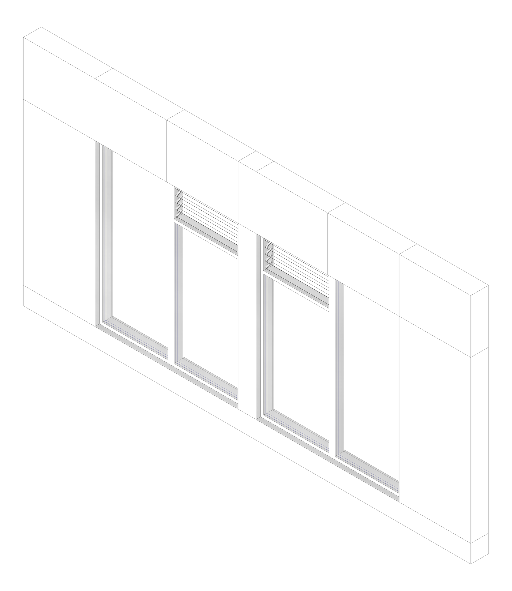 3D Documentation Image of FACADE Assembly General Type5B 3900x7500mm