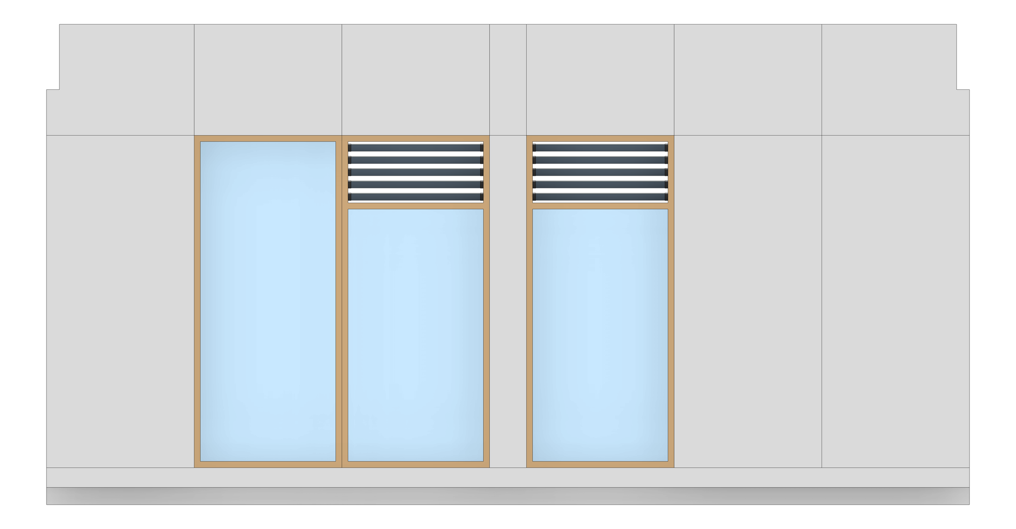 Front Image of FACADE Assembly General Type6A 3900x7500mm