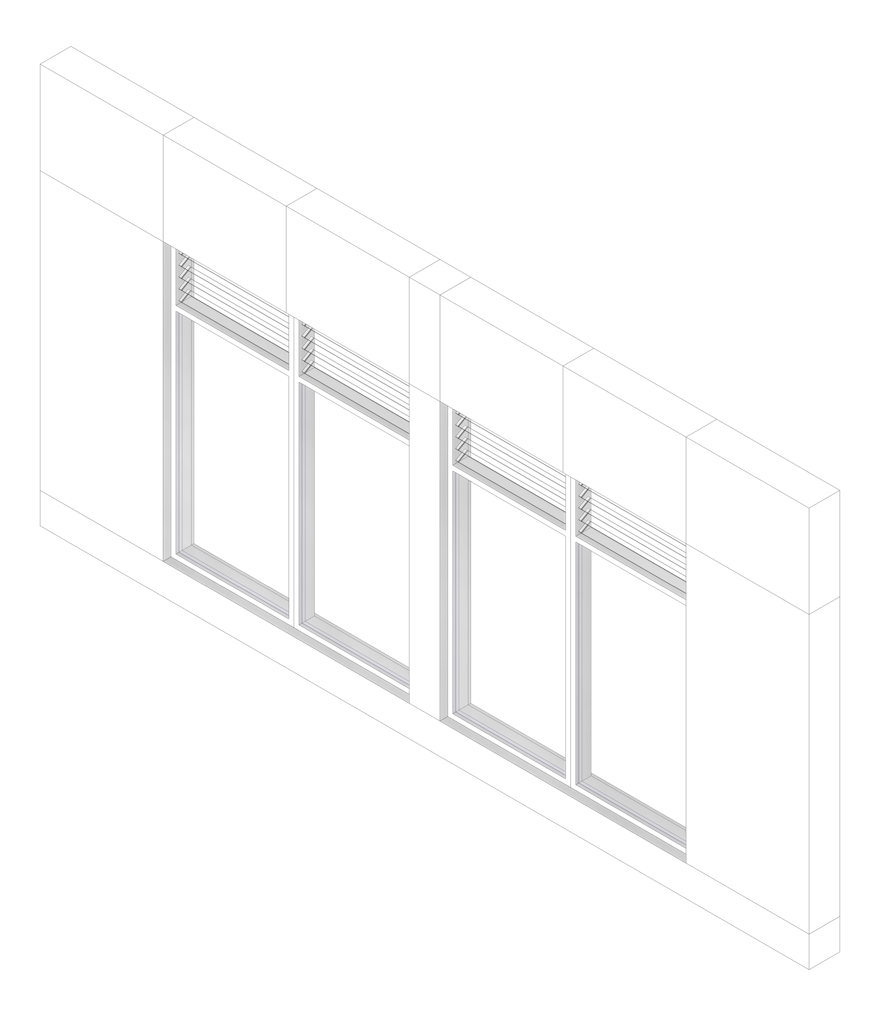 3D Documentation Image of FACADE Assembly General Type6B 3900x7500mm