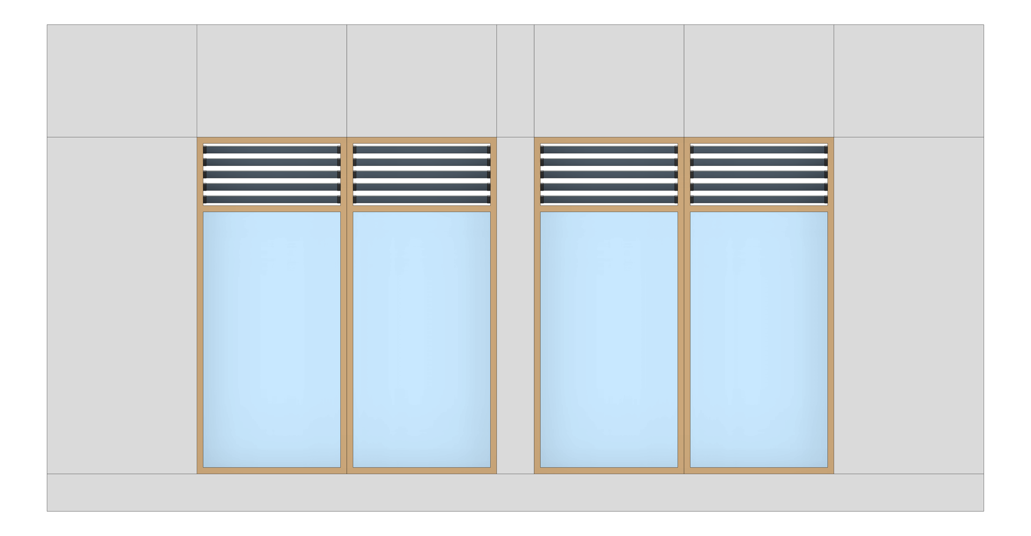 Front Image of FACADE Assembly General Type6B 3900x7500mm