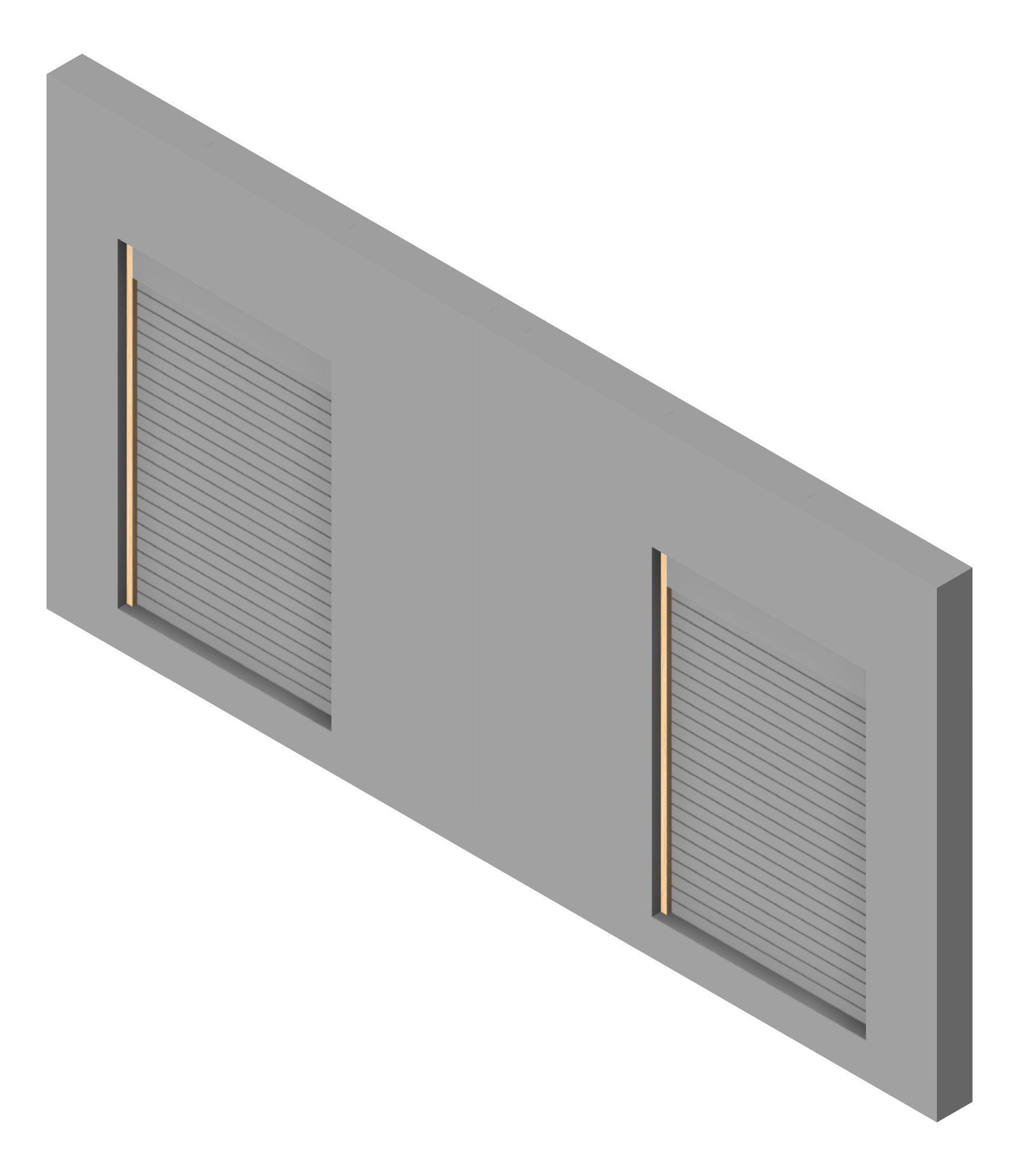FACADE Assembly Metal-And-Wood Type1B 3900x7500mm