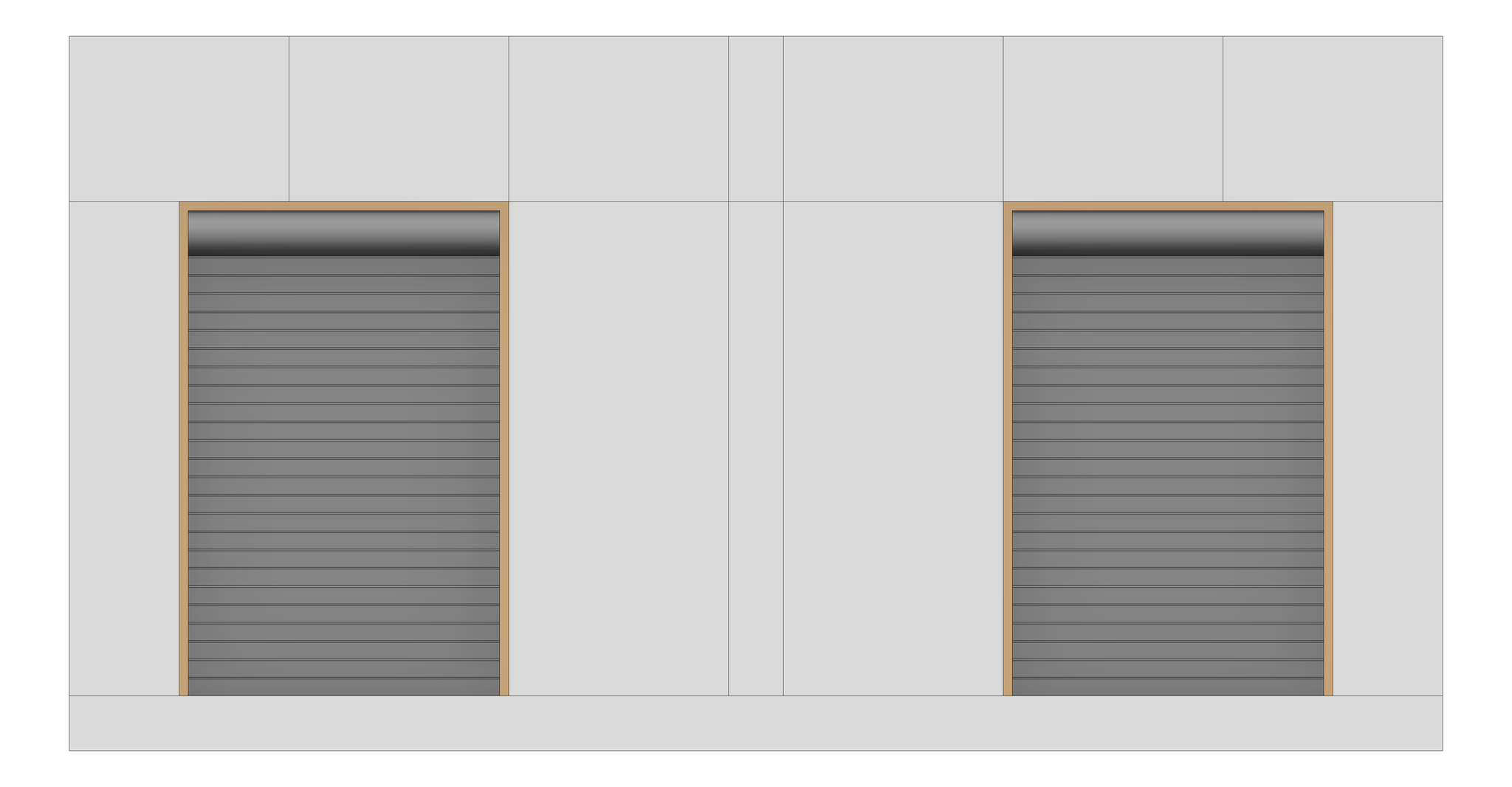Front Image of FACADE Assembly Metal-And-Wood Type1B 3900x7500mm