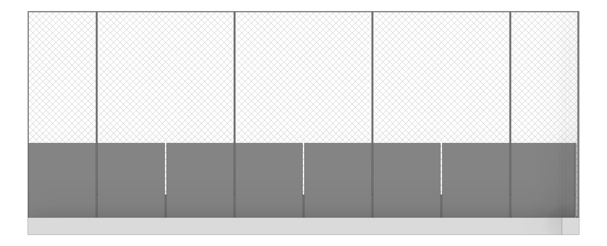 Front Image of FACADE Assembly Outdoor-Learning Type2C 3900x9600mm