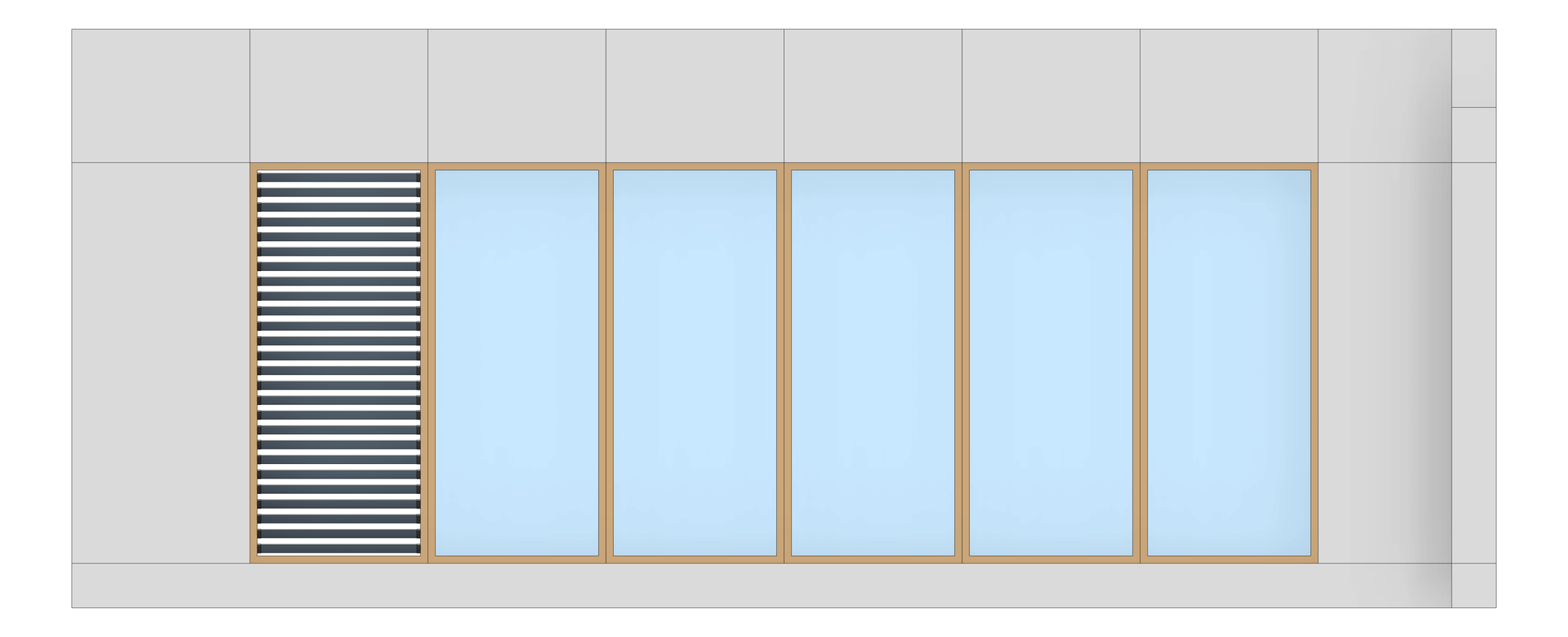 Front Image of FACADE Assembly Staff Type2C 3900x9600mm