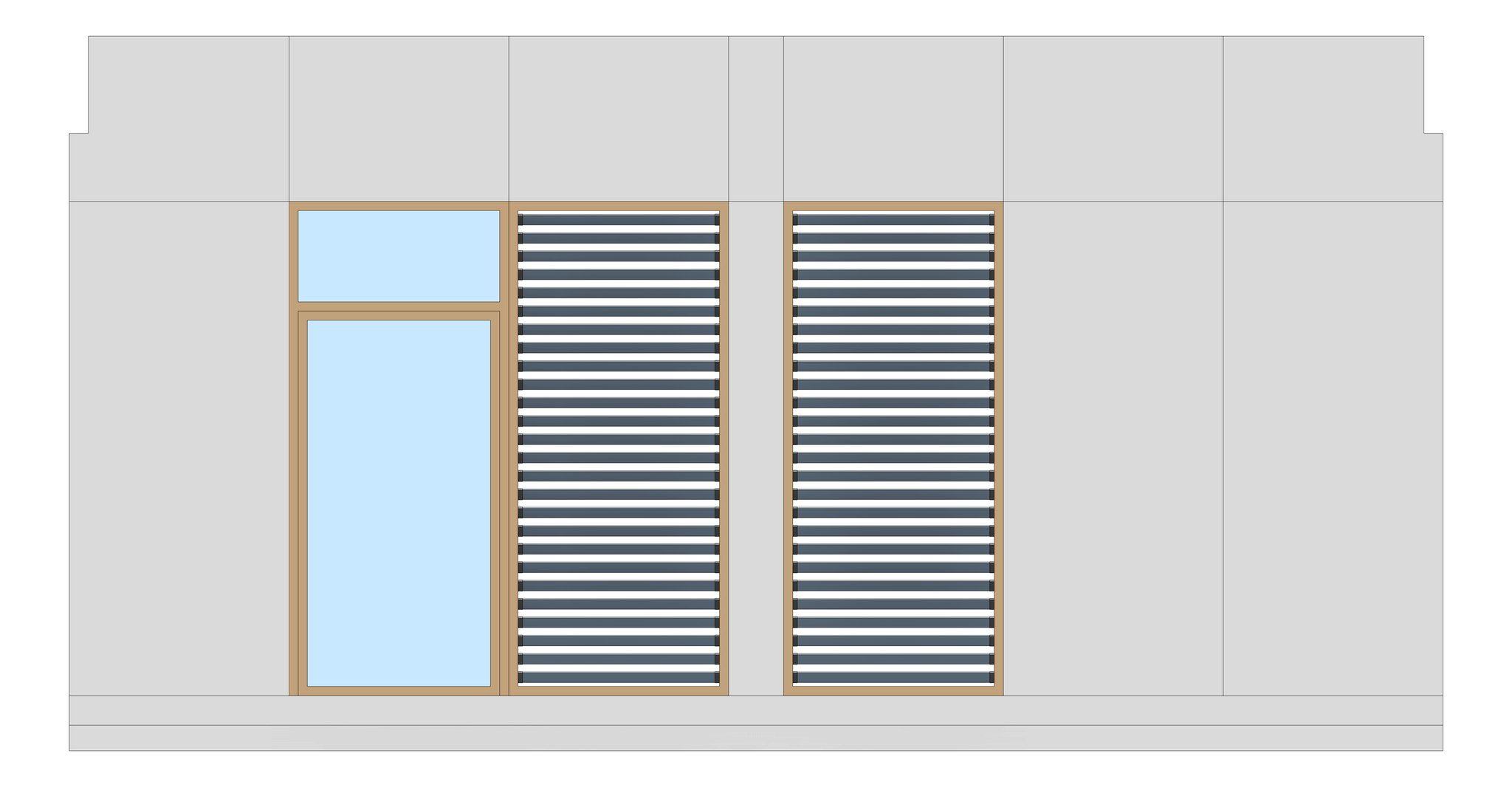 Front Image of FACADE Assembly Visual-Arts Type1A 3900x7500mm