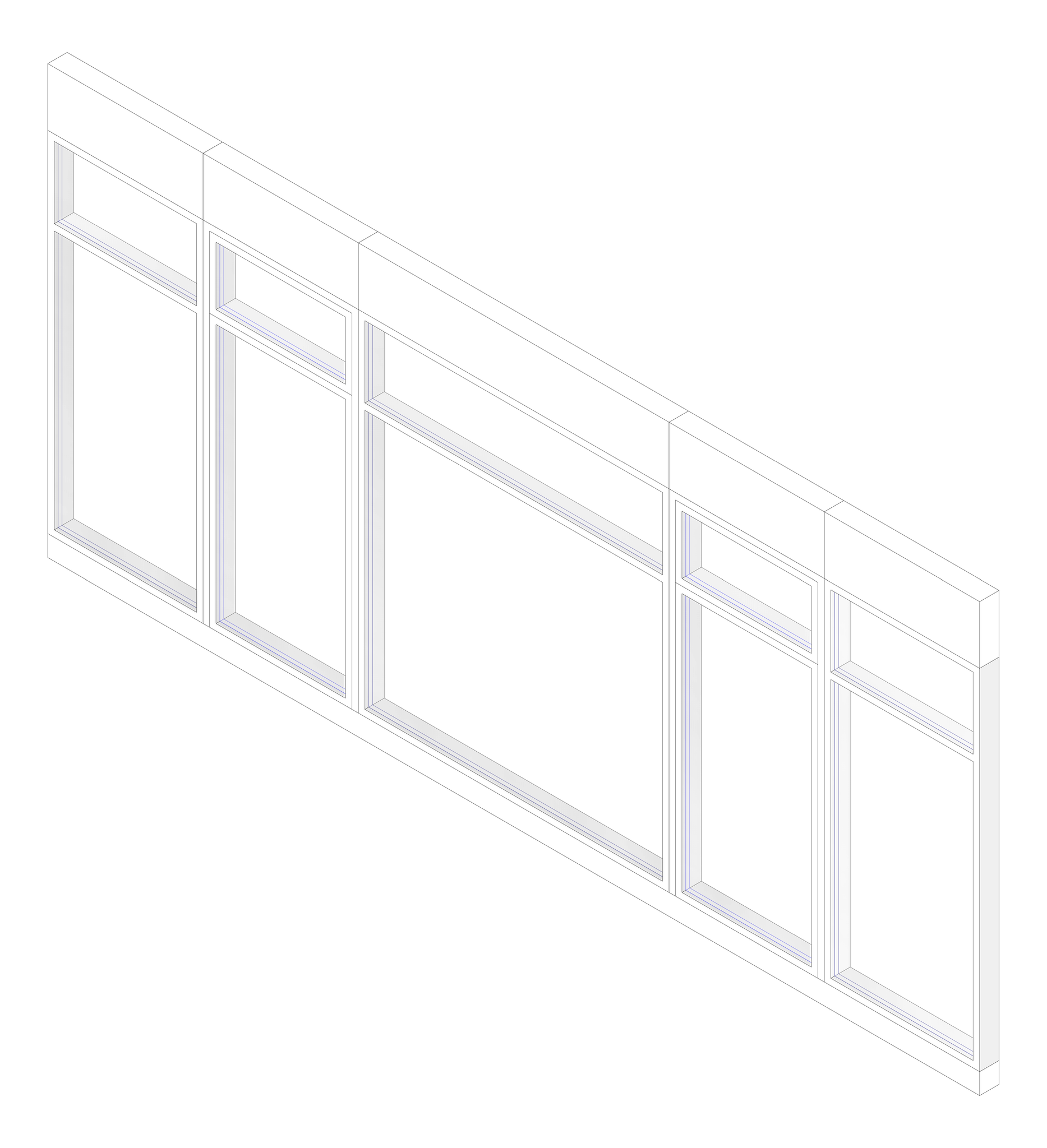 3D Documentation Image of WALL Assembly Partition TypeA2 3146x7200mm