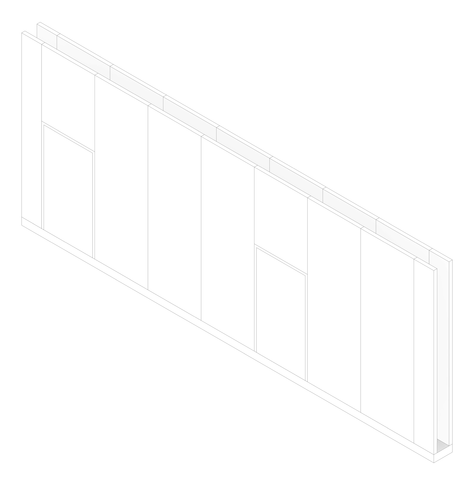 3D Documentation Image of WALL Assembly Partition TypeB12 3760x9300mm