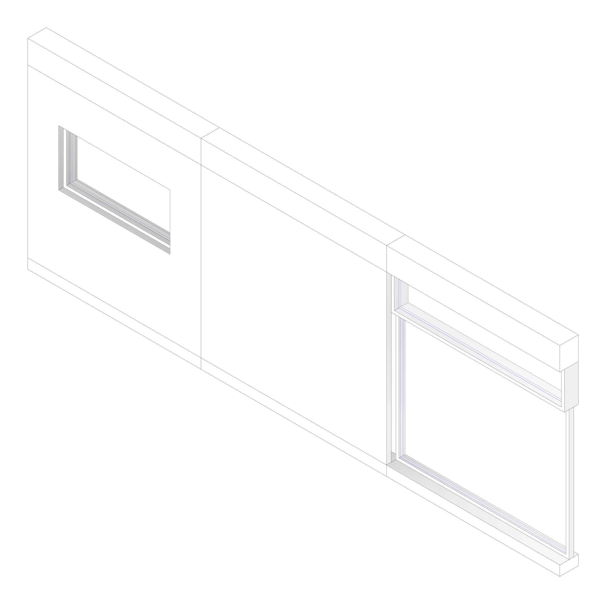 3D Documentation Image of WALL Assembly Partition TypeB2 3072x8600mm