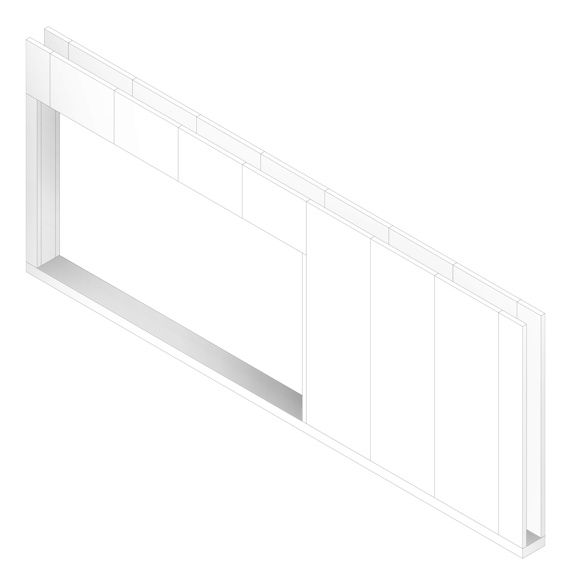 3D Documentation Image of WALL Assembly Partition TypeB9 3760x9300mm