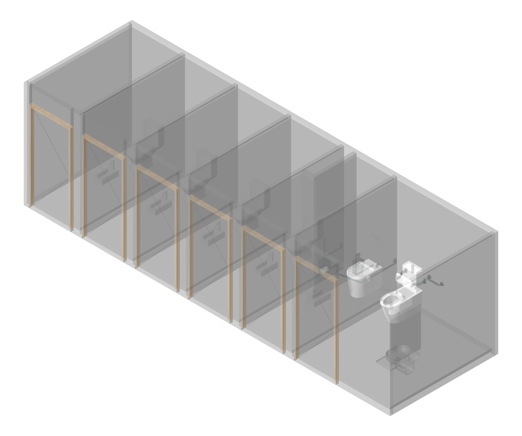 AMENITIES Assembly Internal Type4 6Cubicle