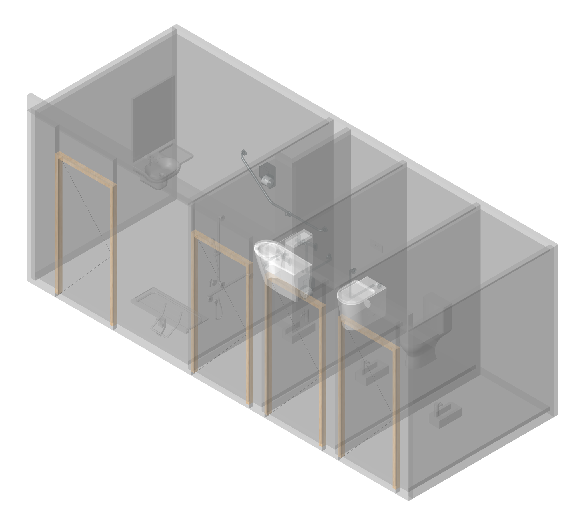 AMENITIES Assembly Internal Type5 4Cubicle