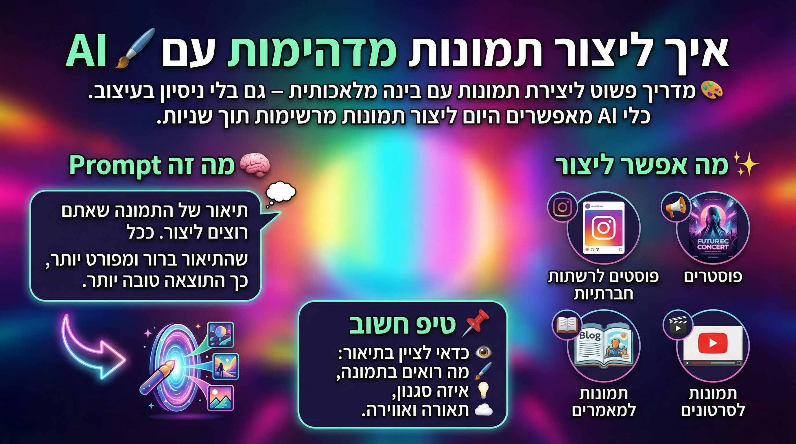 🎬איך ליצור תמונות מדהימות עם AI