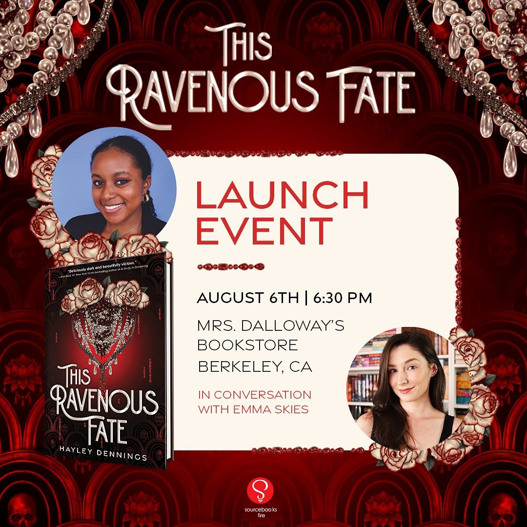 I'm co-hosting the book launch event for Hayley Dennings' forthcoming sapphic vampire novel, This Ravenous Fate!