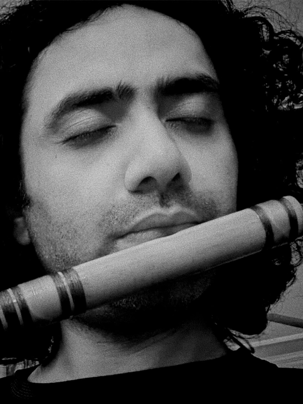 Professional portrait of Akshat Mehrotra, Indian Bamboo Flute musician (Bansuri artist)