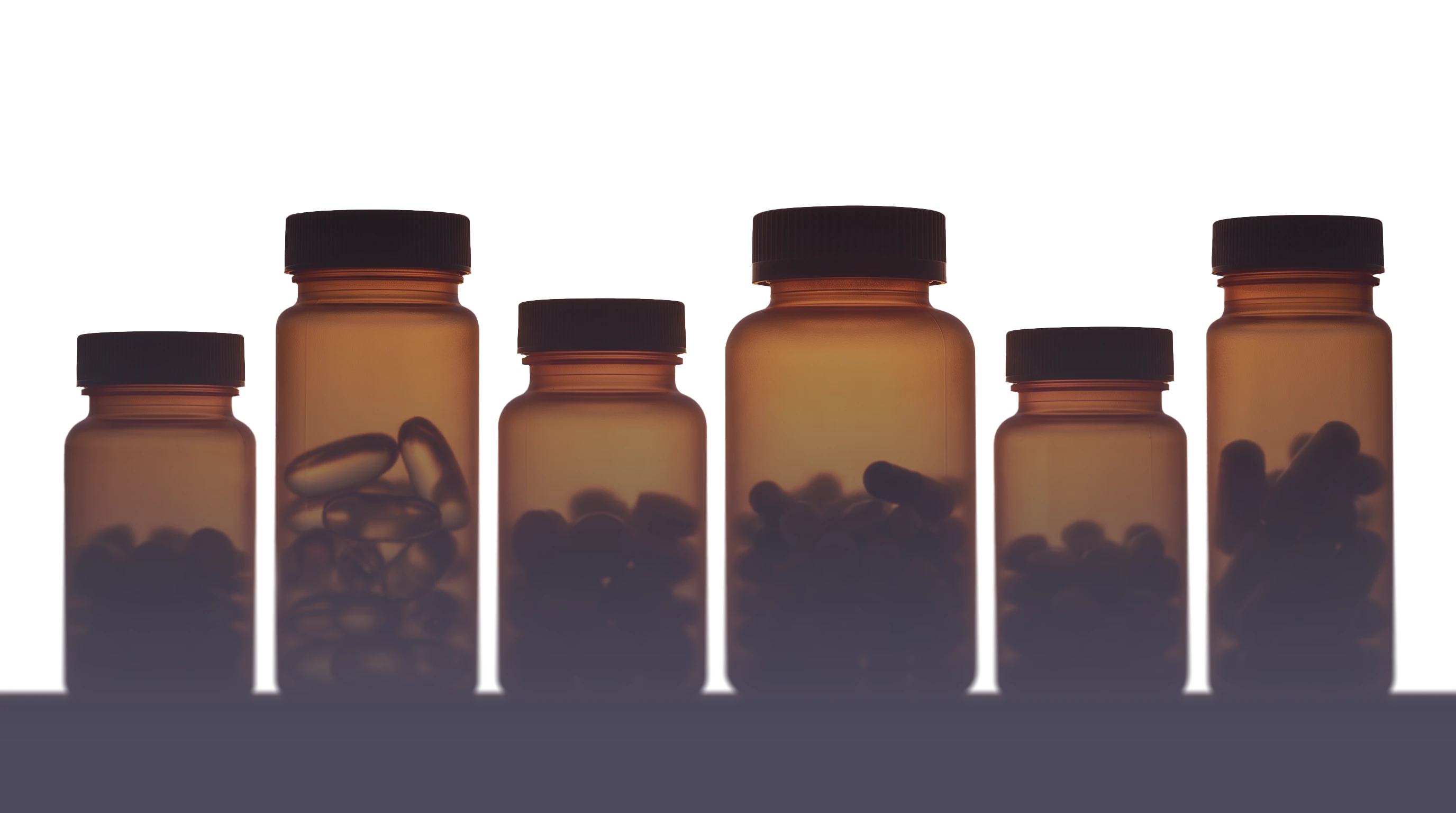 Typical routine pill bottles