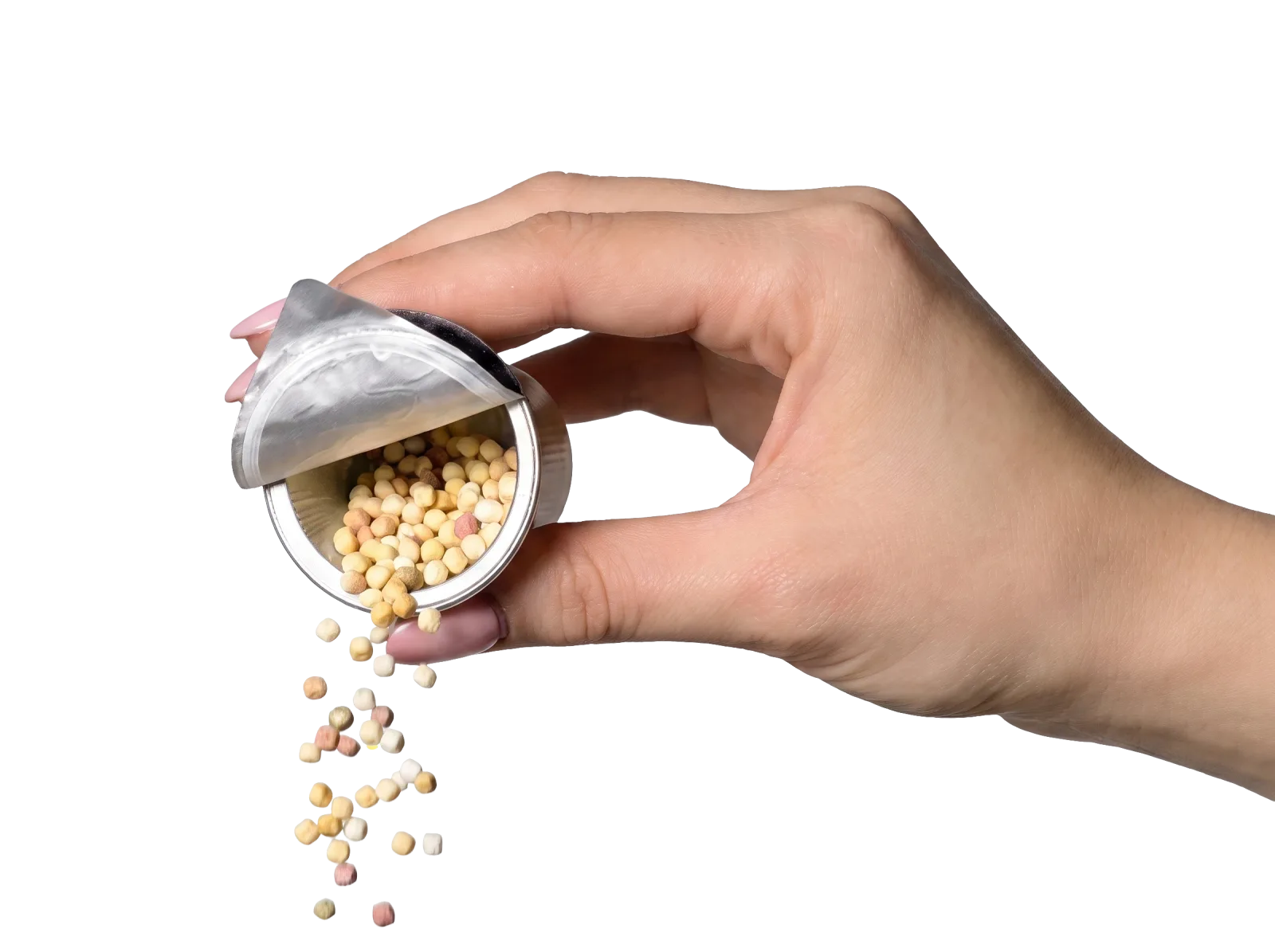 Hand pouring Biohax pod