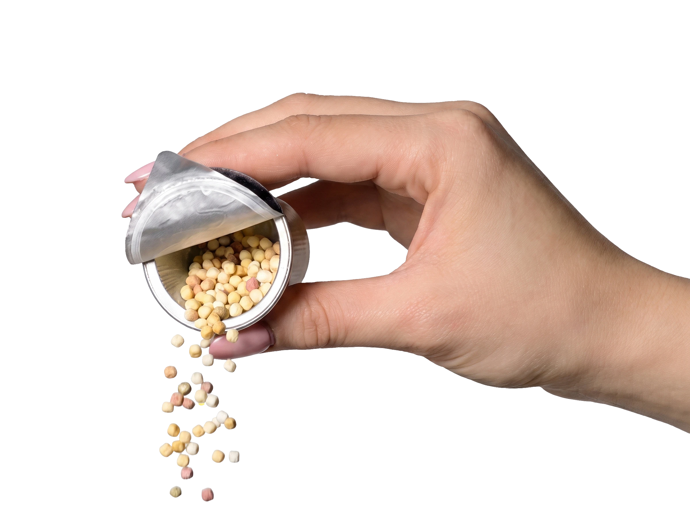 Hand pouring Biohax pod