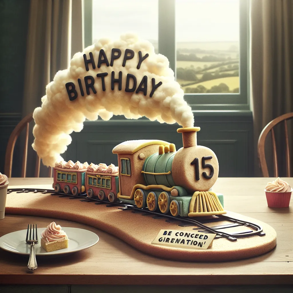 Happy 15th Birthday Billy with Train Humorous Funny Style