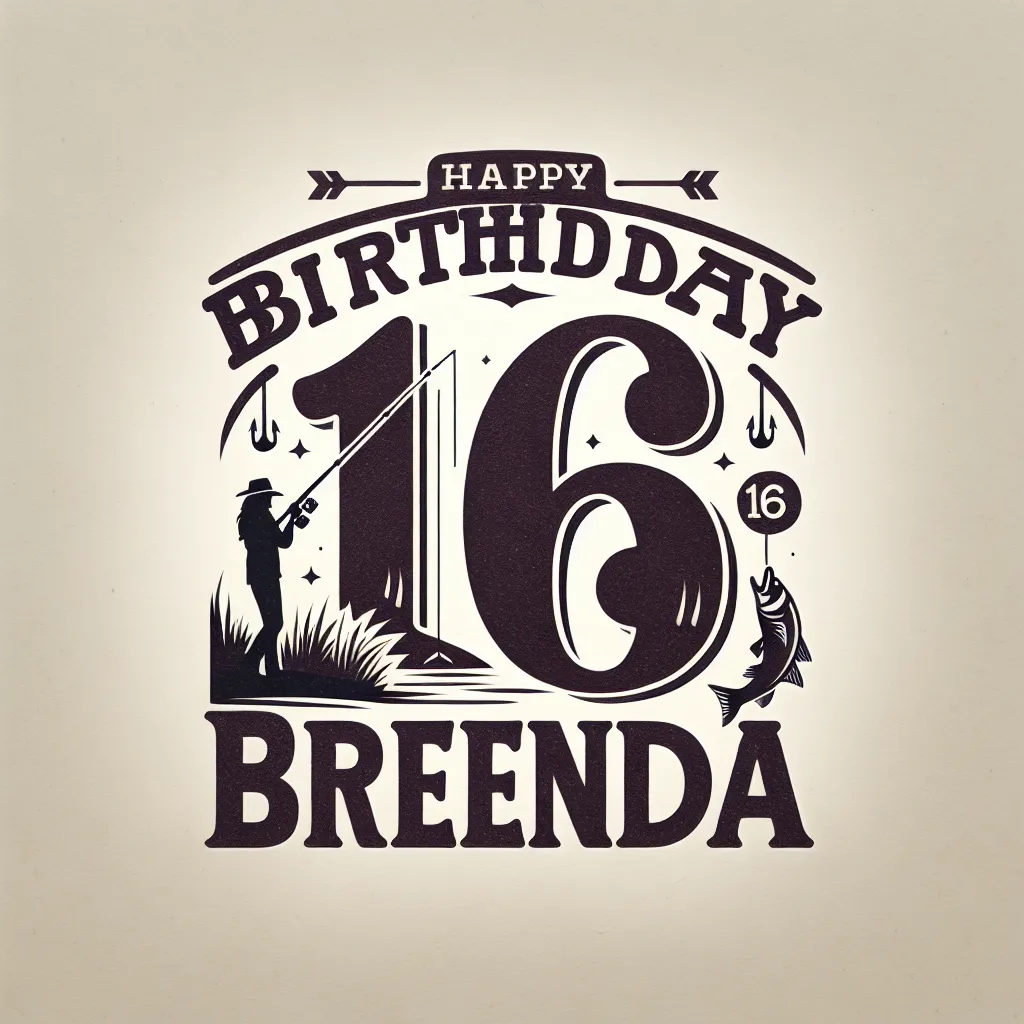 Happy 16th Birthday Brenda with Fisherman Handcrafted DIY Style