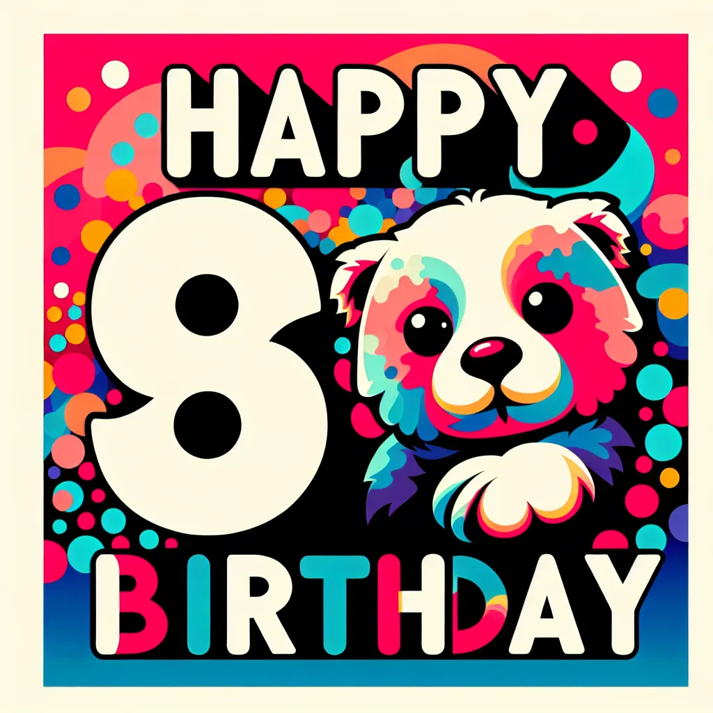 Happy 96th Birthday Brian with Cute Animals Pop Art Style
