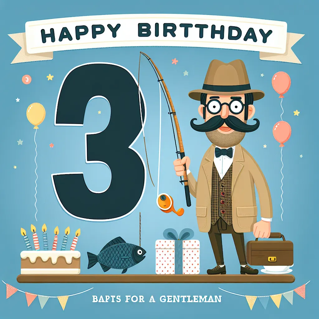 Happy 32nd Birthday Bruce with Fisherman Humorous Funny Style