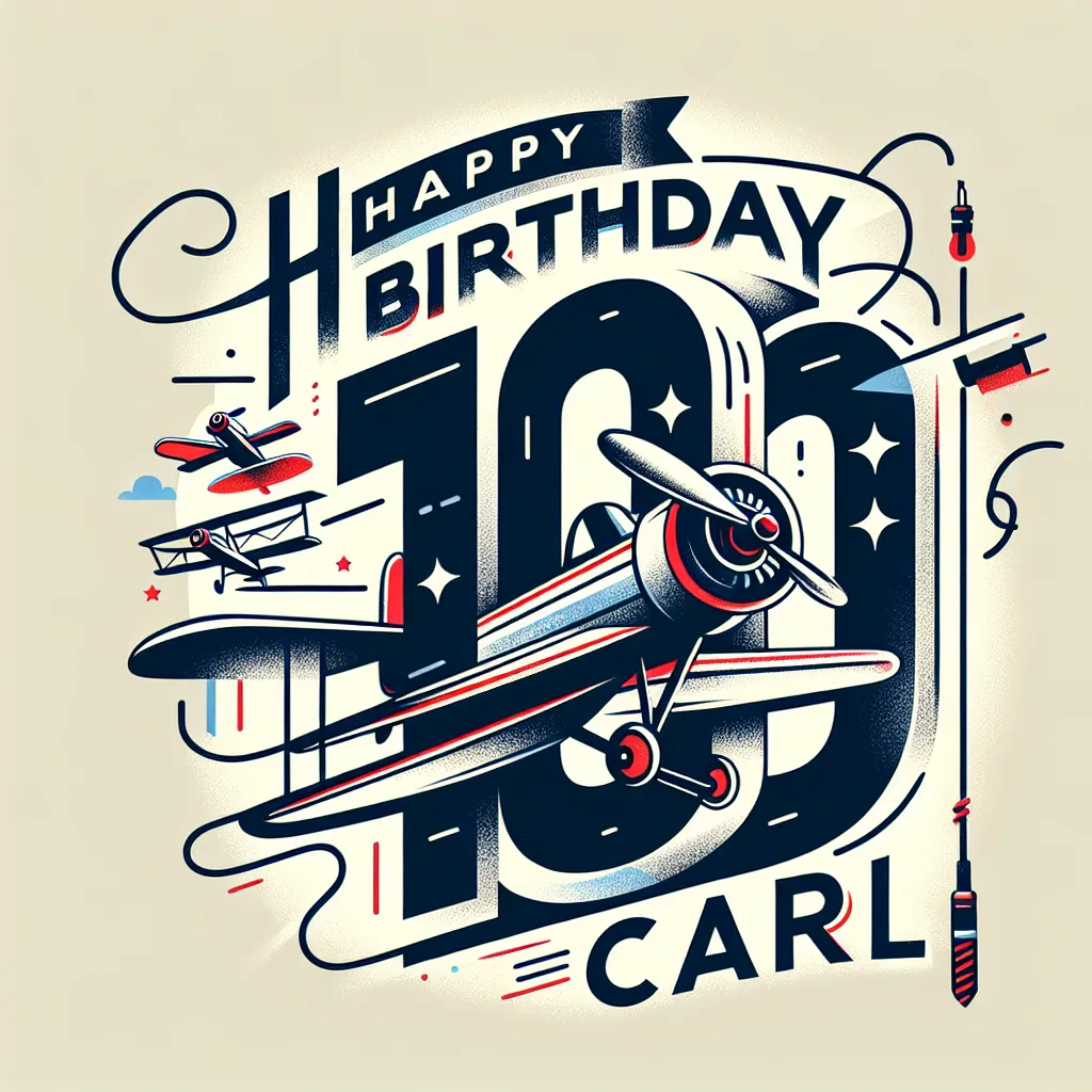 Happy 10th Birthday Carl with Airplanes Handcrafted DIY Style