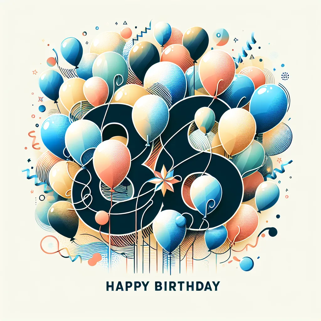 Happy 86th Birthday Donald with Balloon Abstract Art Style