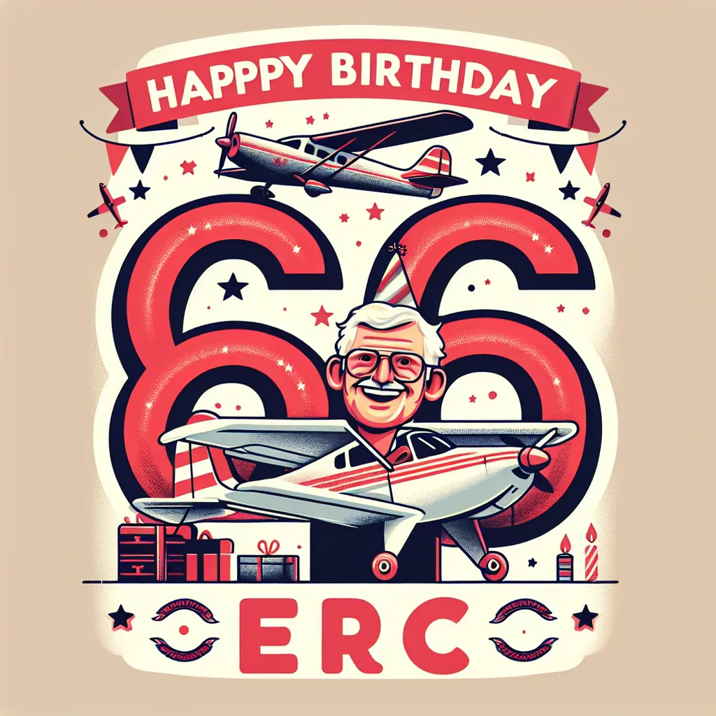 Happy 68th Birthday Eric with Airplanes Humorous Funny Style