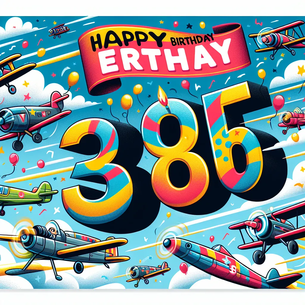 Happy 36th Birthday Ethan with Airplanes Humorous Funny Style