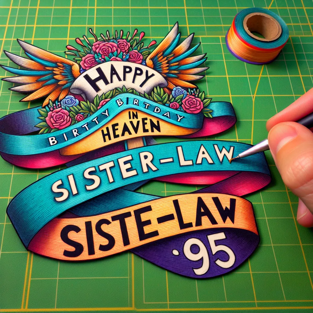 Happy 95th Birthday In Heaven Sister-In-Law with Ribbon Humorous Funny Style