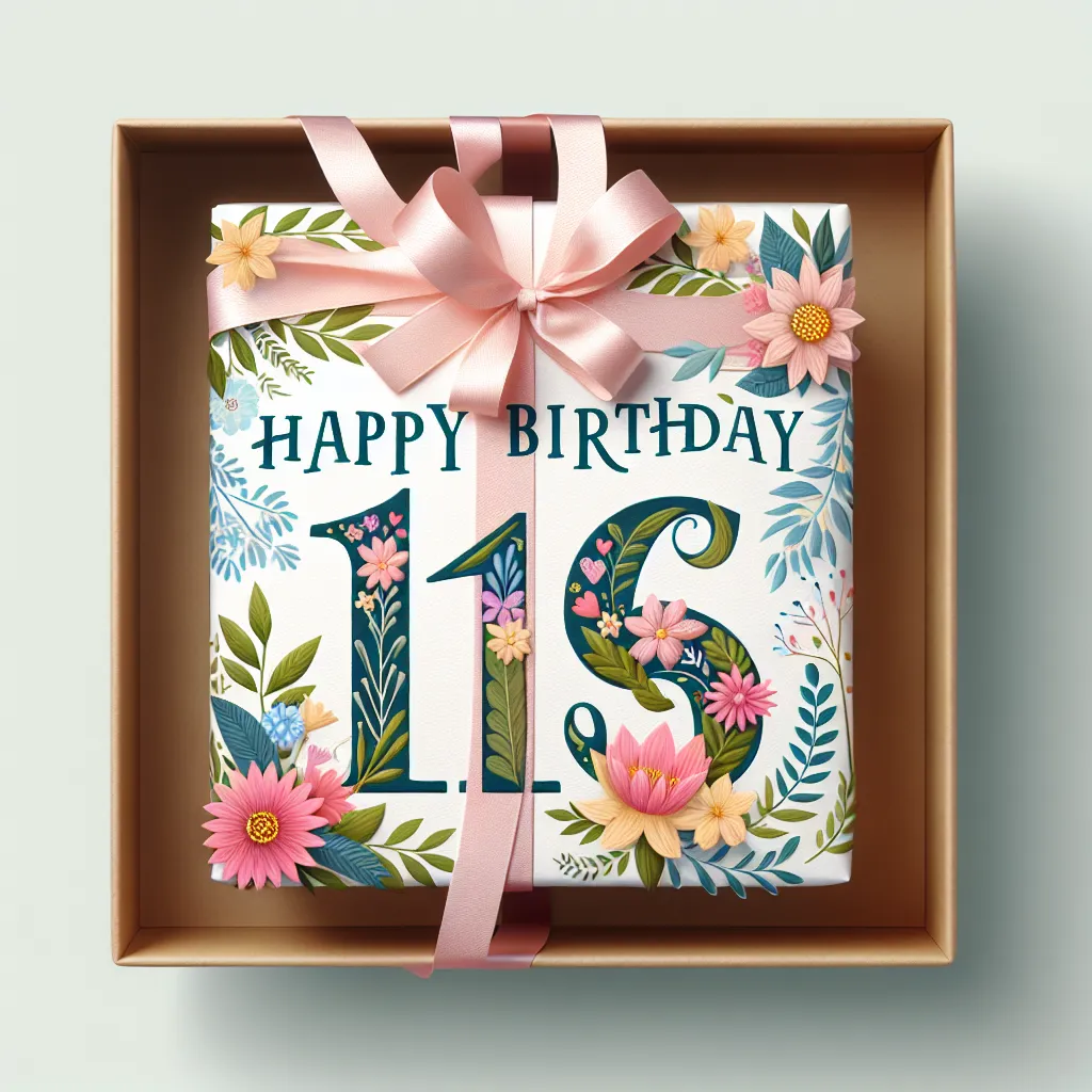 Happy 16th Birthday Lisa with Gift Nature Floral Style