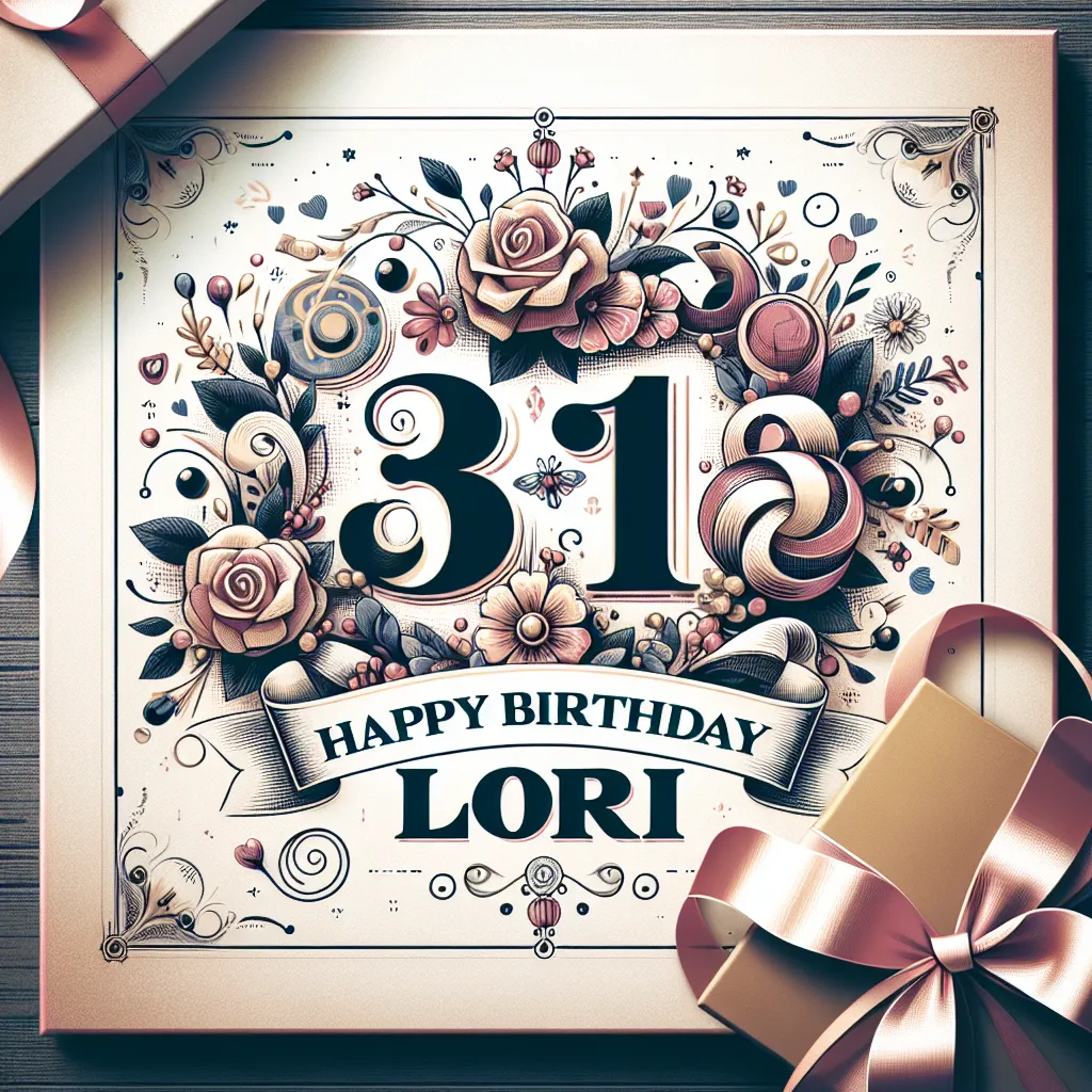 Happy 31st Birthday Lori with Gift Elegant Classic Style