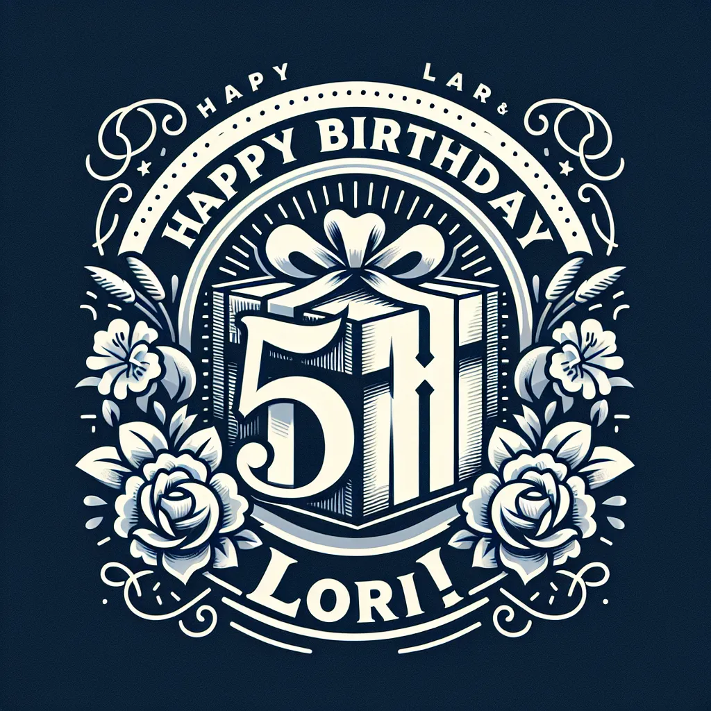 Happy 58th Birthday Lori with Gift Elegant Classic Style