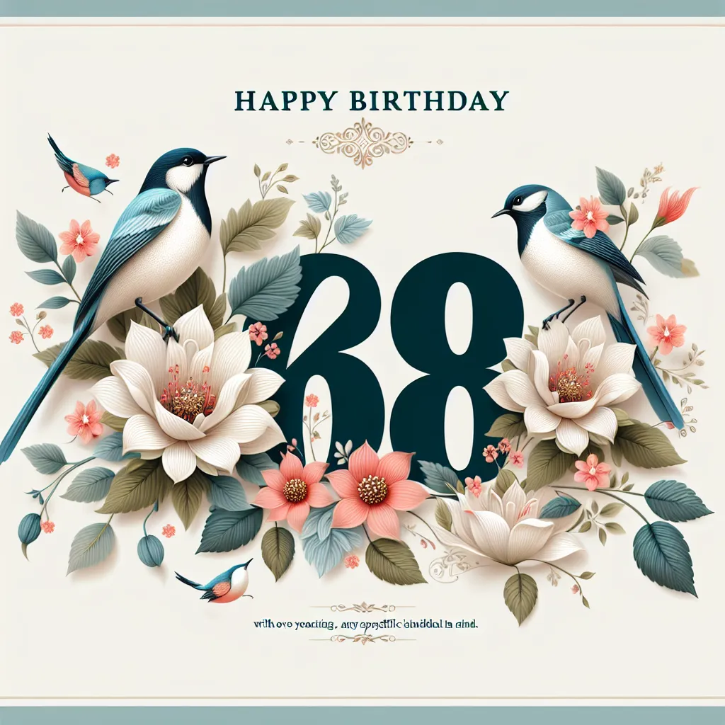 Happy 68th Birthday Michael with Birds Nature Floral Style