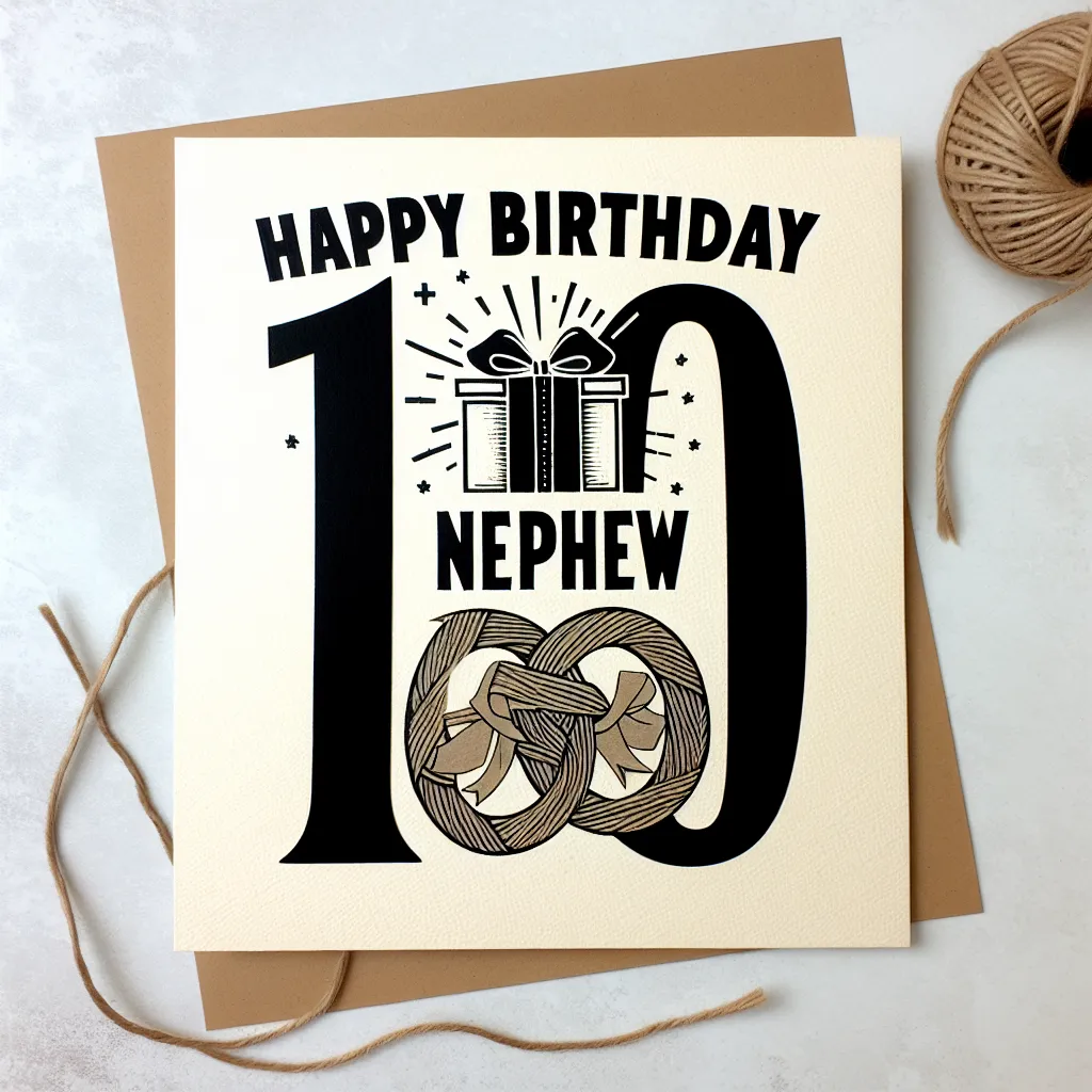 Happy 100th Birthday Nephew with Gift Handcrafted DIY Style