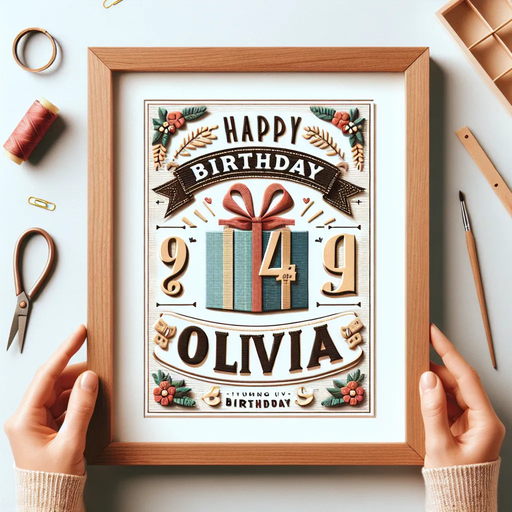 Happy 94th Birthday Olivia with Gift Handcrafted DIY Style