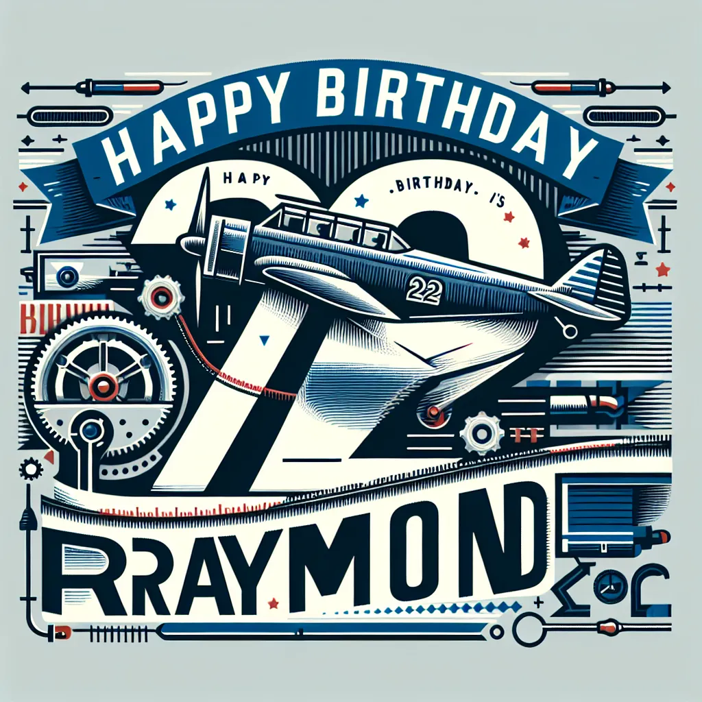 Happy 22nd Birthday Raymond with Airplanes Handcrafted DIY Style